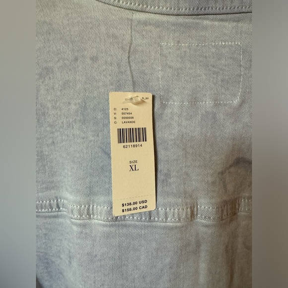 Anthropologie Lee Acid-Wash Lavender Denim Short Overalls XL - Picture 6 of 13